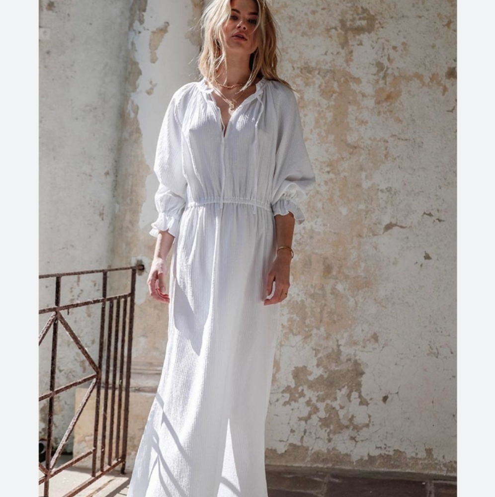 Maurie + Eve Love Letters White Maxi Dress 4